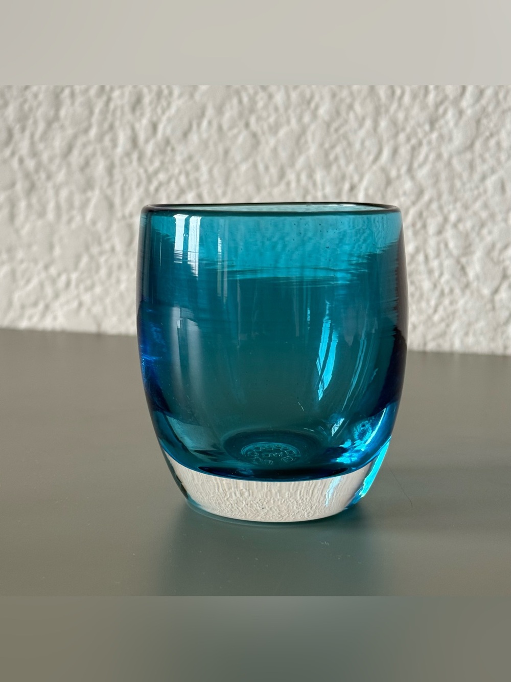 glassybaby blue eye hand-blown glass candle holder - Picture 2 of 8
